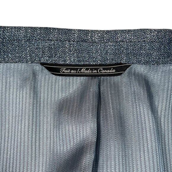 Jack Victor Valtuwood SPJ Mens Gray Single Breasted Two Button Blazer Size 44 L - Picture 12 of 16